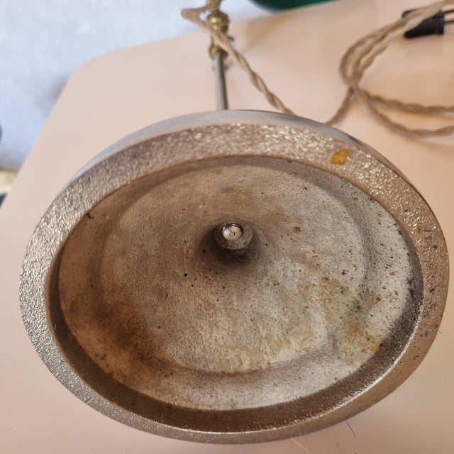 Art Deco Green Opaline Notary Desk Lamp For Sale - Image 9 of 10