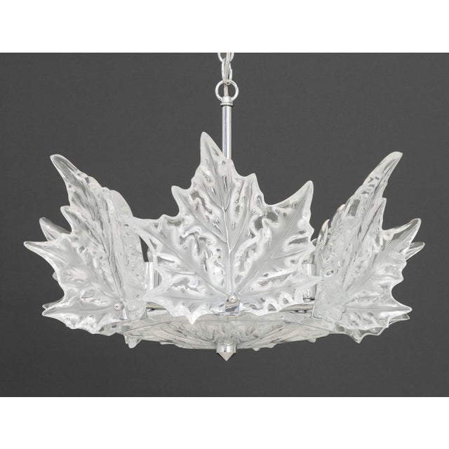 Lalique Lalique Crystal "Champs-Elysees" Two-Tier Chandelier For Sale - Image 4 of 12