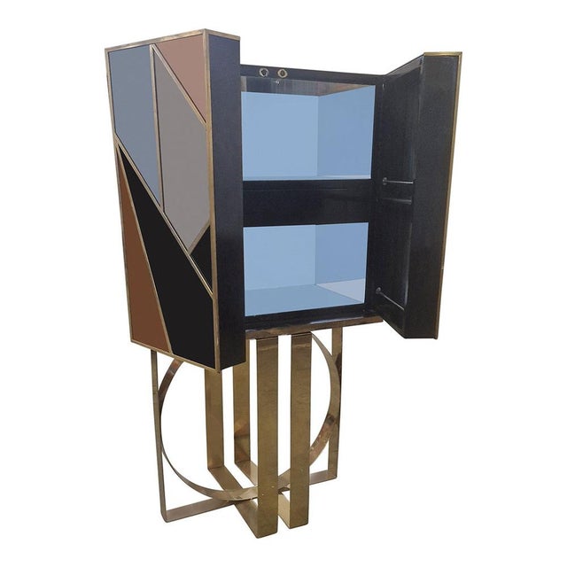 Glass Vintage Mobile Bar, 1980s For Sale - Image 7 of 17