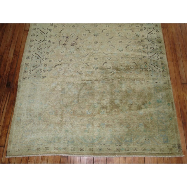 Zabihi Collection Pale Persian Gallery Size Rug For Sale - Image 10 of 10