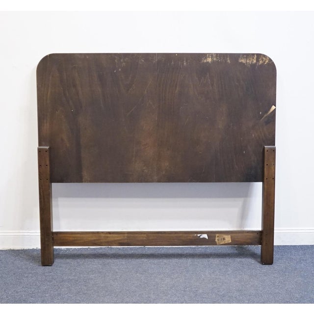 Drexel Drexel Heritage Glen Cove Collection Solid Walnut Contemporary Modern Rustic Queen Size Headboard 260-312-888 For Sale - Image 4 of 5