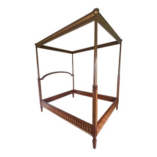 Niermann Weeks Louis XIV Canopy Bed With New Holly Hunt Upholstery For Sale