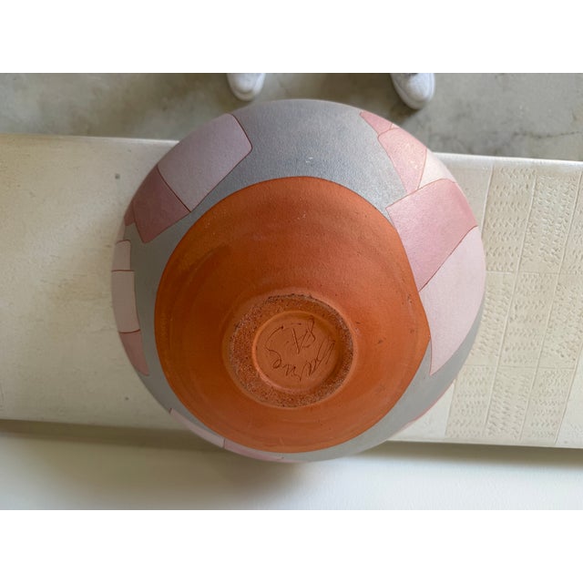1984 Vintage Studio Pottery Ceramic Bowl, Signed For Sale - Image 11 of 12