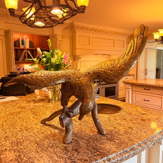 Large Scale, Brass Vintage American Bald Eagle For Sale - Image 6 of 6