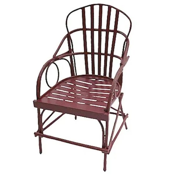 Faux Bois Aluminum Arm Chair For Sale - Image 6 of 6