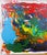 Artist Mark Adler Vibrant Contemporary Abstract Acrylic Painting on Canvas Measures 48" wide, 1 1/2" deep and 30" tall....