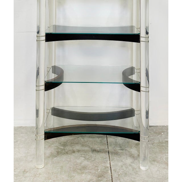 Vintage Lucite, Rosewood Etagere, Charles Hollis Jones Style For Sale - Image 10 of 10
