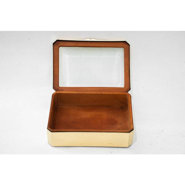 Art Deco Brass Jewerly Box with Cut Glass, 1920s For Sale - Image 15 of 17