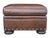 Distressed Tobacco Brown Leather Ottoman W/ Classic English Styling For Sale - Image 4 of 5