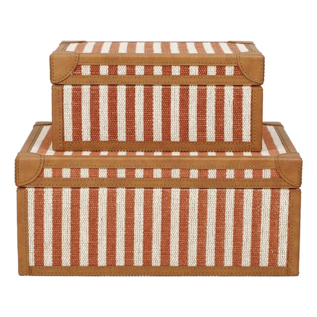 Kora Terracotta Cotton Jute Jewelry Box Set For Sale
