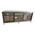 A Mr Brown Tito Low Cabinet of Limed Dark Ash & Mirrored Doors For Sale