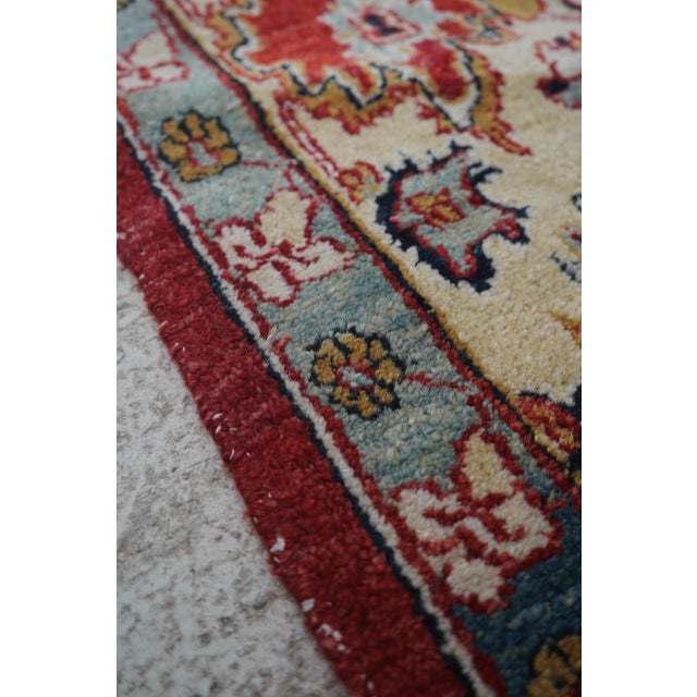 Oriental Style Serapi Style Wool Rug W. Geometric Pattern Approx. 7x11 For Sale In Philadelphia - Image 6 of 11