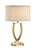 Illuminate your room with this classic 26" table lamp crafted of hand brushed solid brass. The light taupe silk shade adds...