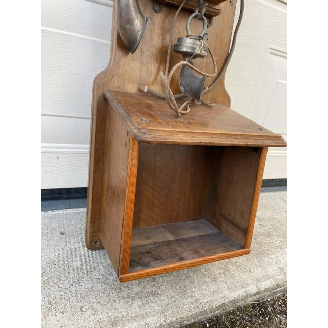 Antique Salt Box Telephone, 1890s For Sale - Image 6 of 7