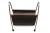 Modern Modern Swing Brown Stiched Leather, Stainless Steel and Rubber Feet Magazine Stand For Sale - Image 3 of 12
