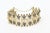 Mid-Century Modern Vintage Signed Francois Gold Plated Cuff Bracelet With Faux Pearls and Amber Rhinestones For Sale - Image 3 of 7