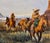 John Phelps- Fur Trappers on Horseback in the Wild West-Oil Painting For Sale - Image 4 of 9