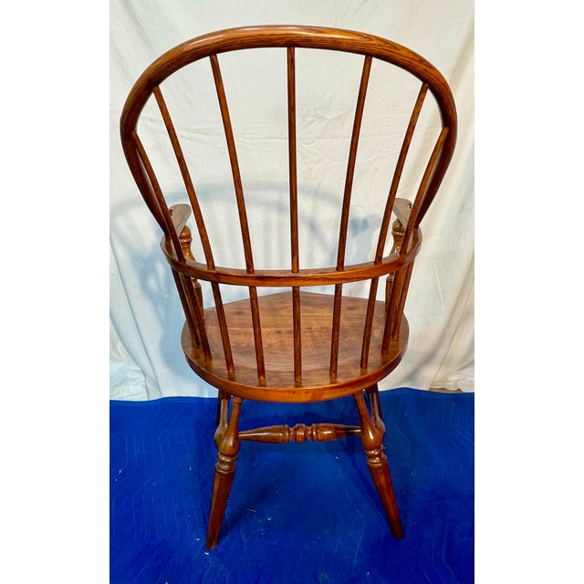 Wood 1980s Fredrick Duckloe Sack Back Windsor Chairs, a Pair For Sale - Image 7 of 12