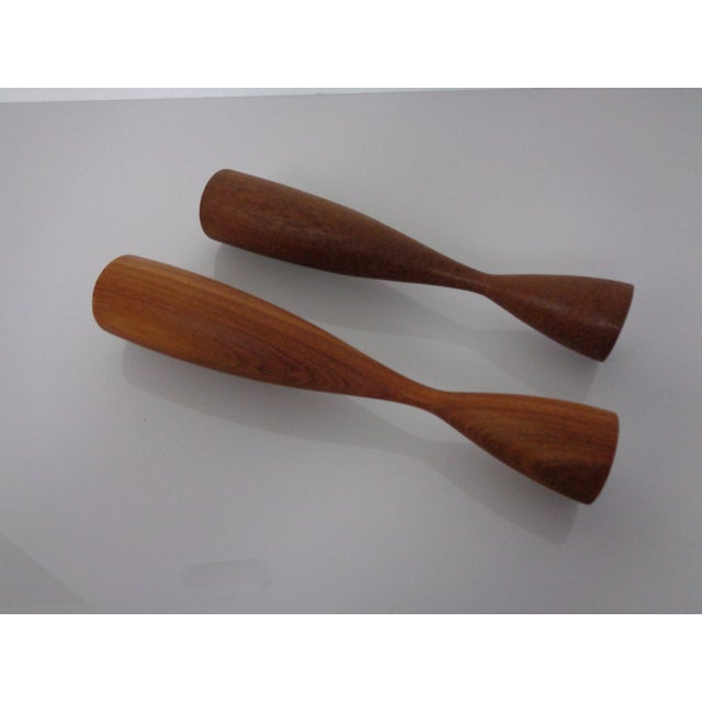 Danish Filigree Teak Candleholders, 1960s, Set of 2 For Sale - Image 12 of 18