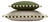 Couple Bicolor Happy Cushions in White and Green Velvet from Lo Decor, Set of 2 For Sale