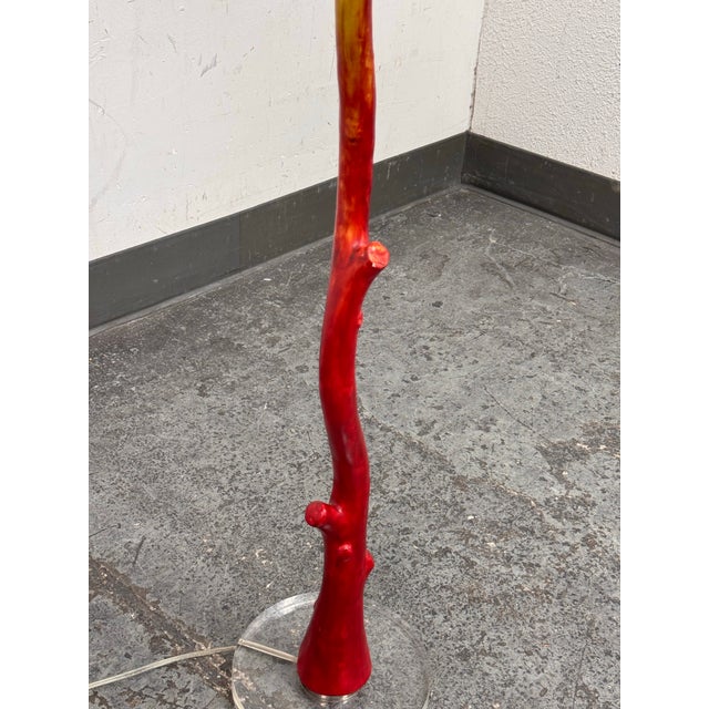 Ombre Red Branch Floor Lamp For Sale - Image 12 of 12