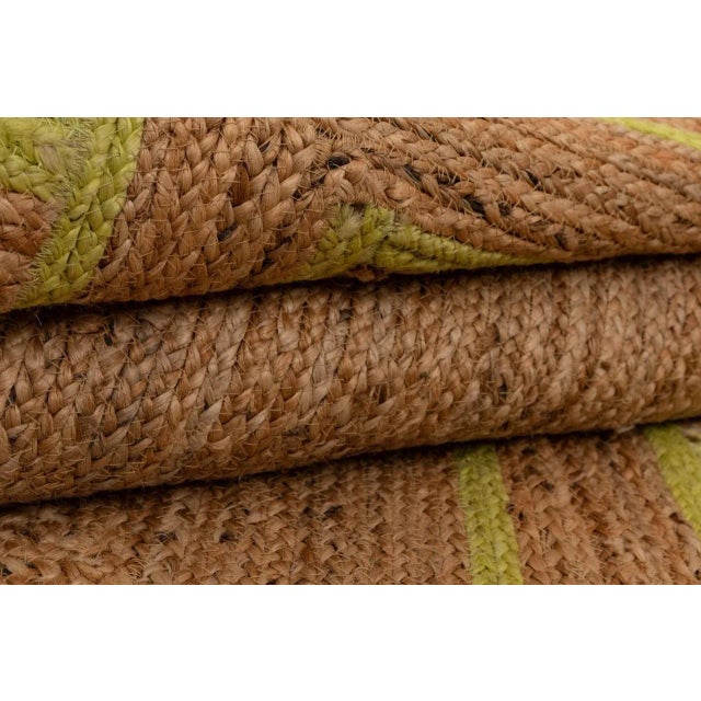 Margarita Scallop Jute Hand Made Bohemian Rug 5x8 Ft. For Sale - Image 6 of 12