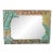 Vintage Oversized Hand Carved Tropical Leaf Wall Mirror, Signed Heffner & Vatalaro For Sale