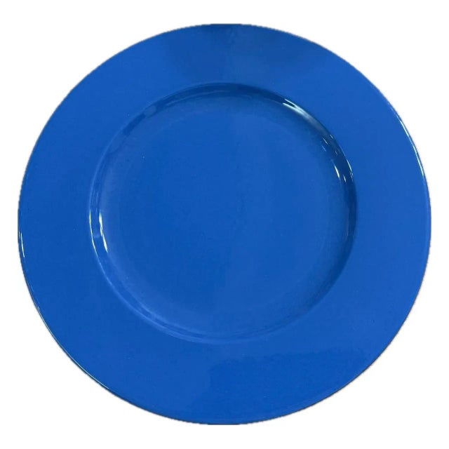 Late 20th Century Italian Scallops Footed Bowls & Large Serving Plates - Set of 8 For Sale - Image 5 of 9