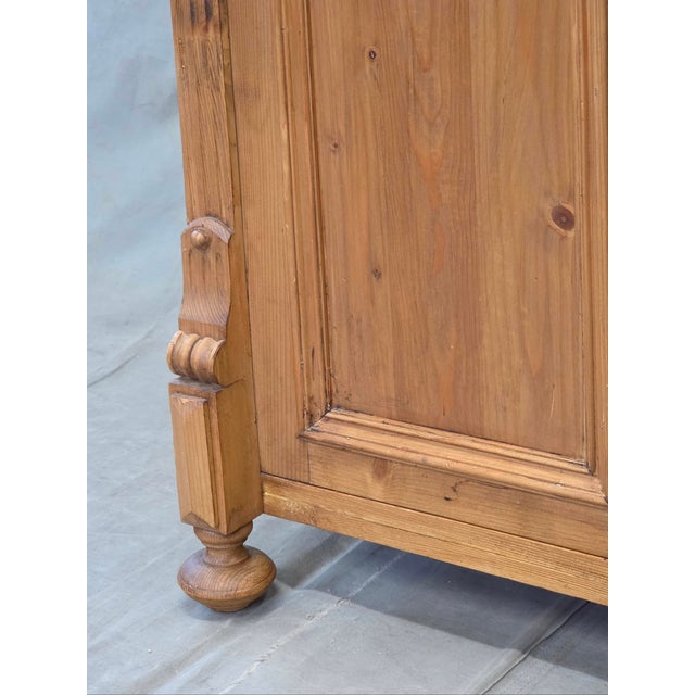Vintage German Natural Pine Tall Cabinet Cupboard For Sale - Image 12 of 17
