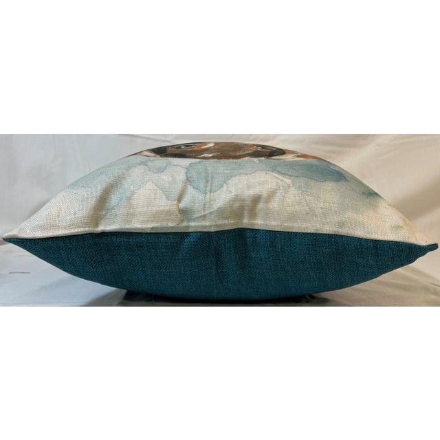 16" Square Pillow Decorated With an Adorable Doxie /Dachshund Dog Portrait - Made in the U K For Sale - Image 9 of 10