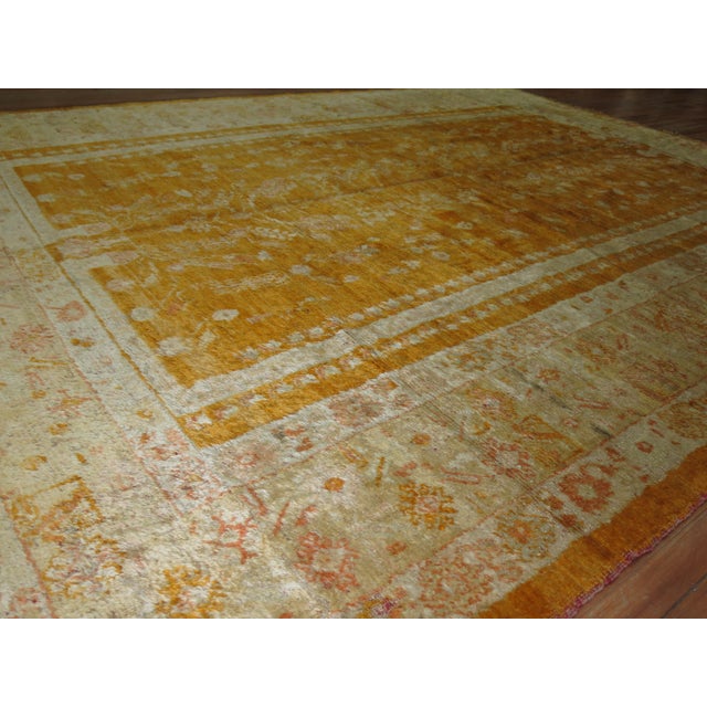 19th Century 19th Century Angora Wool Oushak Rug For Sale - Image 5 of 18