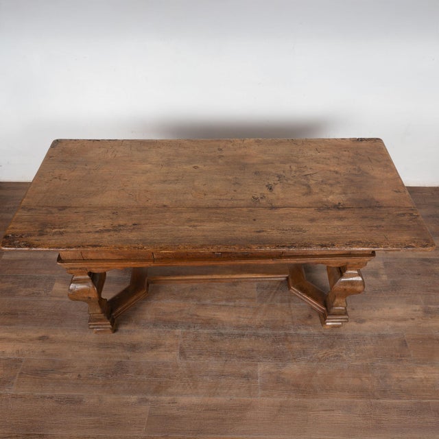 Early 19th Century Baroque Oak Library Table, Denmark For Sale - Image 4 of 10
