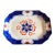 Antique Gaudy Welsh Crescent Pinwheel Flow Blue Large Platter, Circa 1840s For Sale