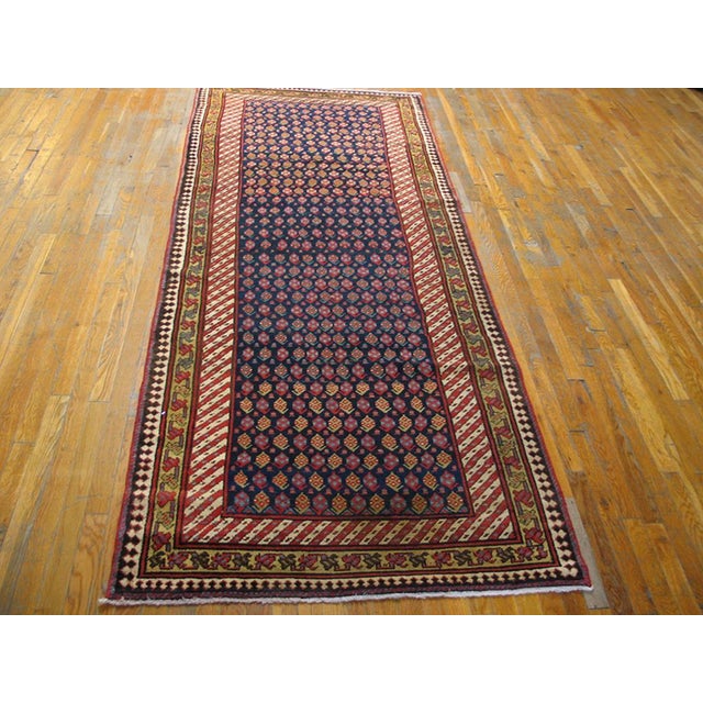 Late 19th Century N.W. Persian Carpet ( 4' x 9'9" - 122 x 297 ) Handmade antique NW Persian carpet. Woven circa 1890 (late...