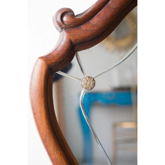 Spanish Carved Wood Mirror, 1940s For Sale - Image 6 of 9