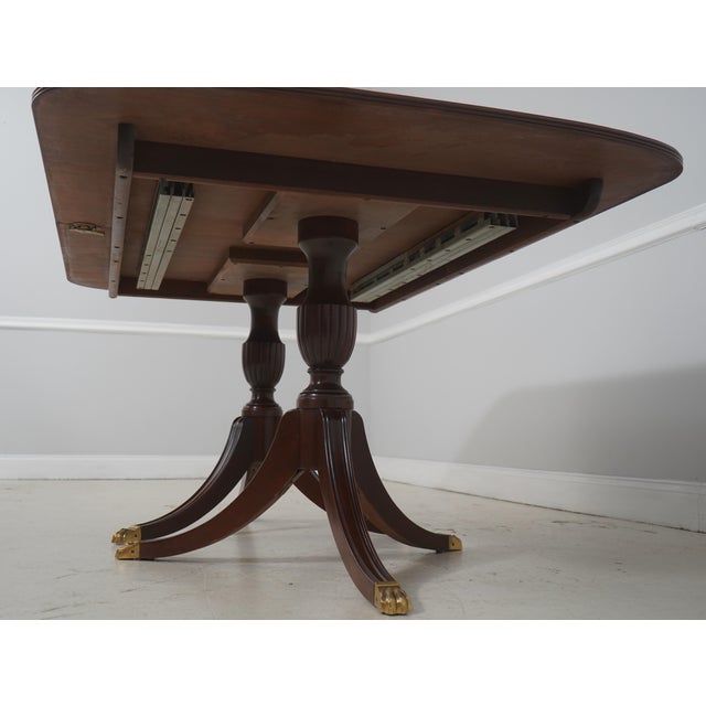 Wood Stickley Mahogany Banded Dining Room Table For Sale - Image 7 of 18