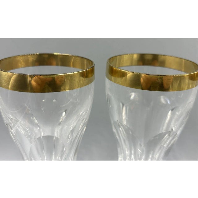 Gold Wine Glasses with 18K Gold Rim by Franz Kaspar for Glashütte, 1950s, Set of 6 For Sale - Image 8 of 12
