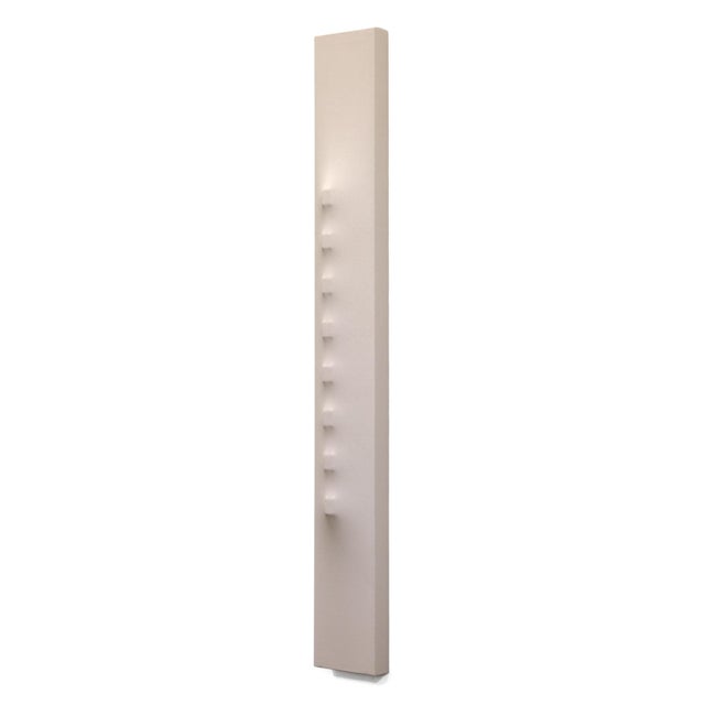 Contemporary Light Itbf-9101 - Tall Narrow Contemporary Mixed Media 3d Wall Sculpture on Canvas and Wood Structure by Len Klikunas For Sale - Image 3 of 9