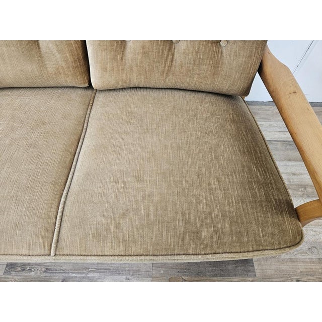 Vintage Beech 2-Seater Sofa, 1970s For Sale - Image 6 of 15