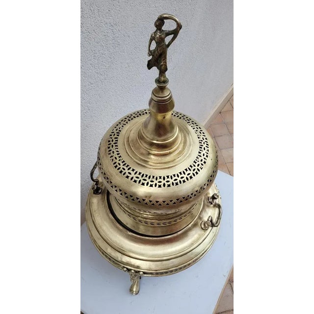 Large Antique Brazier in Brass and Copper For Sale - Image 4 of 8