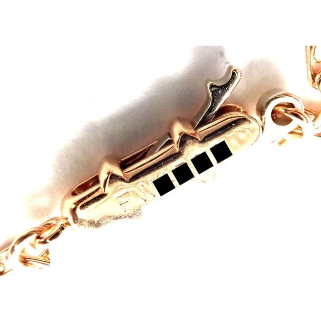 Cartier 18K Rose & White Gold Double C Heart Pendant Chain Necklace For Sale In Philadelphia - Image 6 of 10