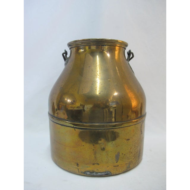 19th Century Large Dairy Milk Pail Can Jug With Handle For Sale - Image 4 of 9