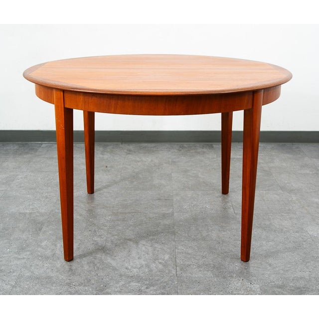 1960s Mid Century Danish Dining Table Teak Round Square Expanding Leaf Oval Denmark For Sale - Image 12 of 12