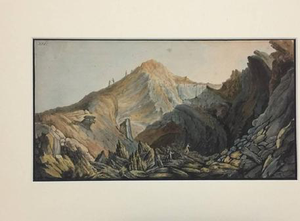 Pietro Fabris, Plate XIV from Campi Flegrei, 18th Century, Etching and Watercolor