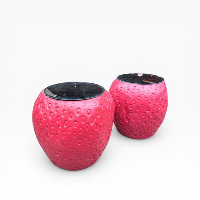 Strawberry Bedside Tables, Set of 2 For Sale - Image 5 of 9