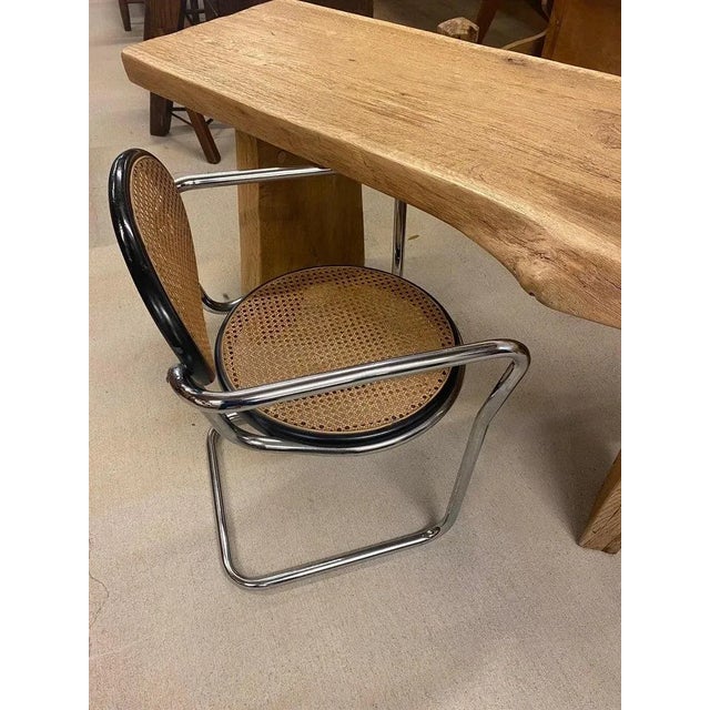 Wood Oak Live Edge Console Table or Desk, France, 1950's For Sale - Image 7 of 12