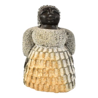 Early 20th Century Shona Stone Woman Sculpture In The Style of Colleen For Sale