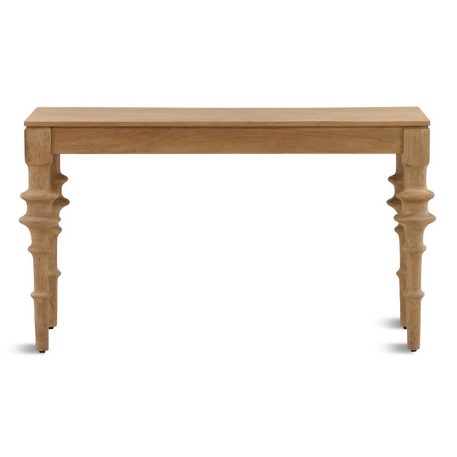 Wood Natural Mango Wood Desk For Sale - Image 7 of 8