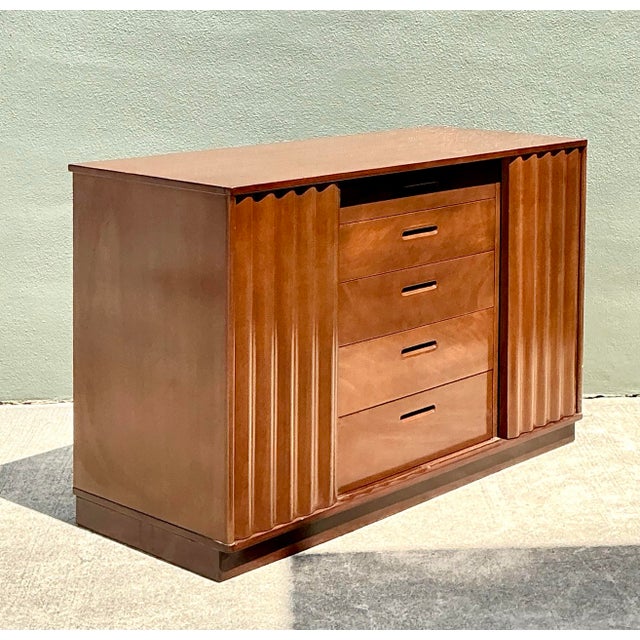Vintage Edward Wormley for Dunbar Sliding Door Sideboard For Sale In West Palm - Image 6 of 12