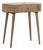 Light Oak-Finish Mango Wood Curved Console Table For Sale